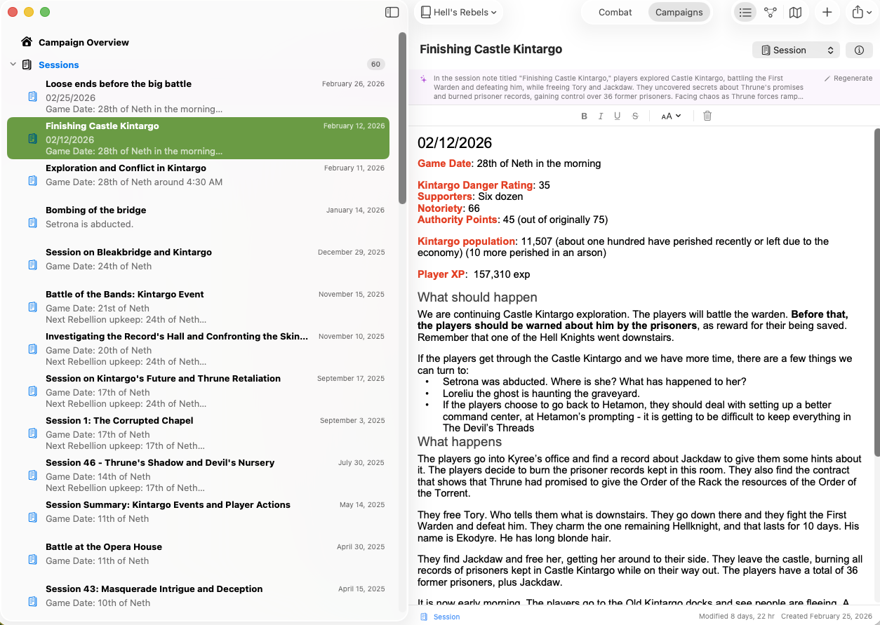 Combat Tracker Mac 3